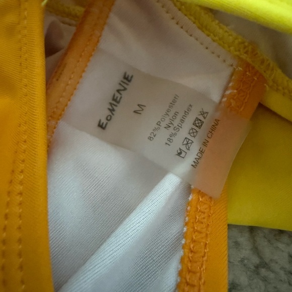 Yellow and Orange Women Swim One Piece swim suit - Picture 5 of 8